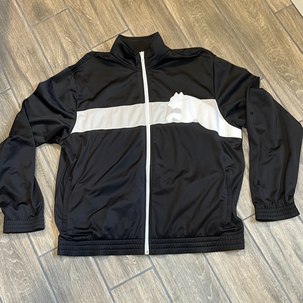 Puma Black and White Track Jacket, Men’s. Size XL.